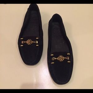 Tory Burch Navy Blue Loafers, Size 7.5